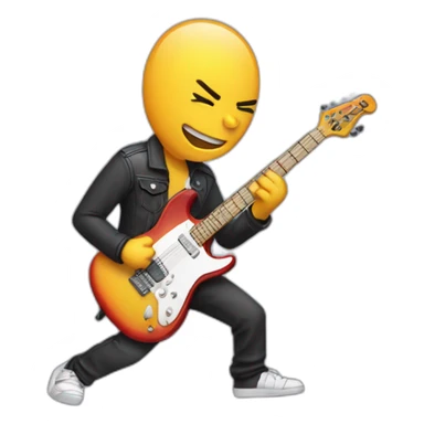electric guitarist playing guitar sticker
