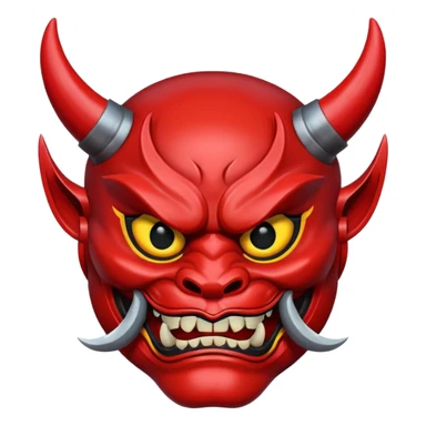 make an oni mask sticker