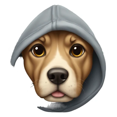 dog wearing hoodie emoji  sticker