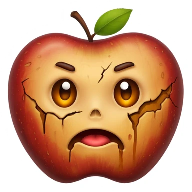 Rotten apple emoji sticker