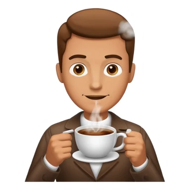 A man offering you coffee in the morning sticker