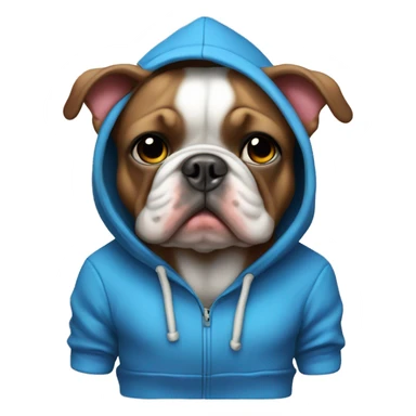 French bull Dog wearing a hoodie sticker