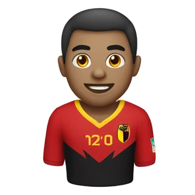 a vampire with Belgium football jersey sticker