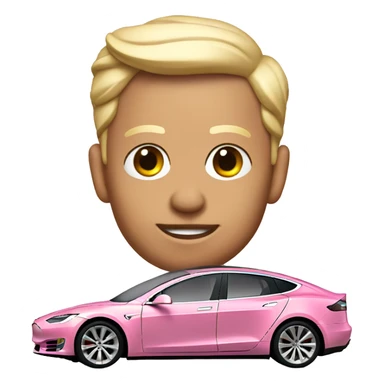Pink Tesla sticker