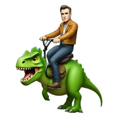 morrissey riding dinosaur sticker