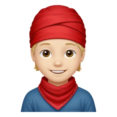 kid with wearing red bandana sticker