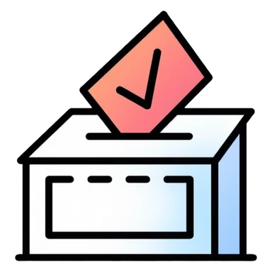 ballot box with checkmark sticker