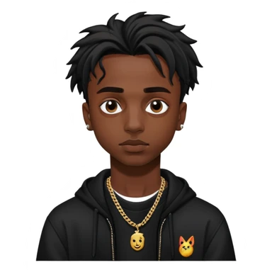 playboi carti with black clothes sticker
