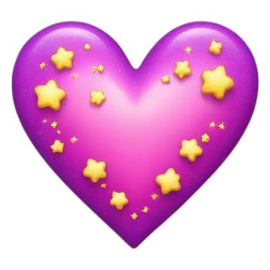 pink-and-purple-heart-with-yellow-sparkles sticker