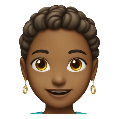 smiling girl with hoop earrings sticker