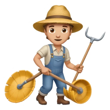 man plowing a field sticker