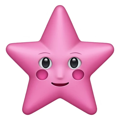 Pink star without a face sticker