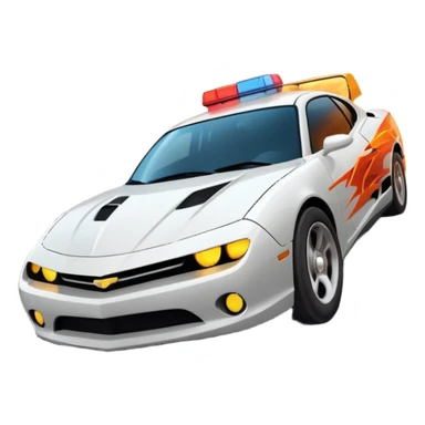 An icon showing an action-packed scene with a character driving a fast car through a bustling city, inspired by GTA 4. The design features dynamic movement, with explosions and chaos in the background, symbolizing high-speed chases and intense action. Transparent background. sticker