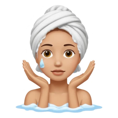A women washing her face sticker