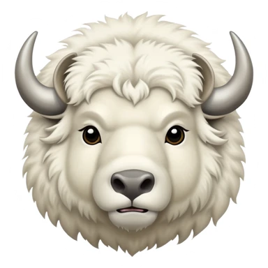 White bison sticker