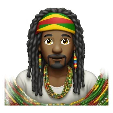 Rasta Man smoking  sticker
