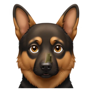 Pastor alemán color negro marrón sticker