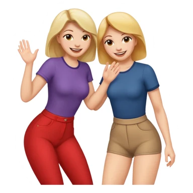 femme qui tape les fesses d’une autre femme sticker