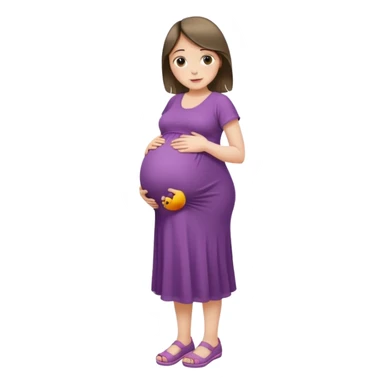 A girl pregnant full body, please. shoes sticker