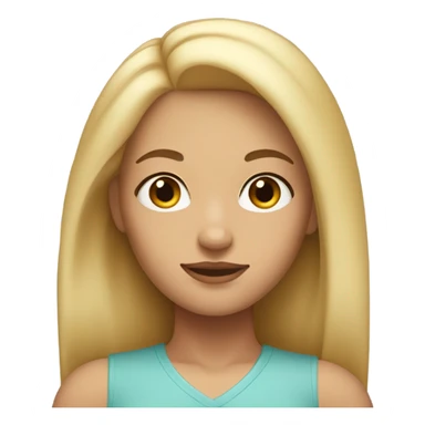 girl blonde eyebrow master sticker
