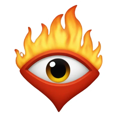Fire eye emoji love sticker