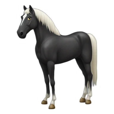 mr horse dark shoe sticker