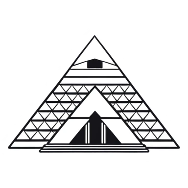 now u want a sticker black an white with louvre museum and he pyramide sticker