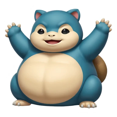 Happy new year Snorlax icon sticker
