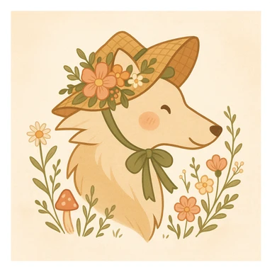 Give the Overwolf logo a cute cottagecore makeover sticker