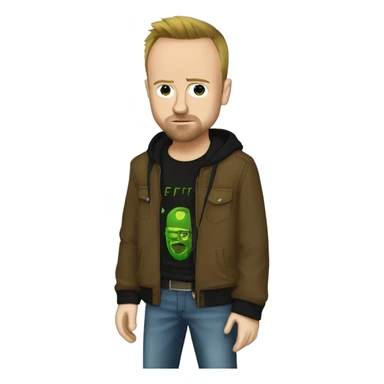 Jesse Pinkman with an Affliction shirt on and Baggy Jeans sticker