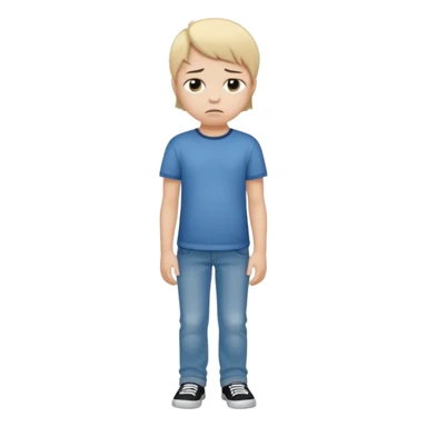 sad child full body sticker