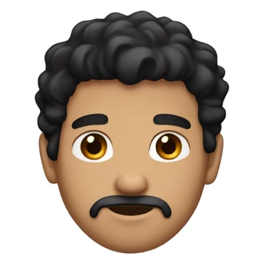 the best guy with black hair and brown eyes with goatee sticker