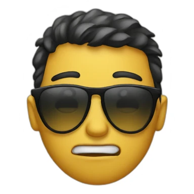 Crying while wearing sunglasses and trying to smile sticker