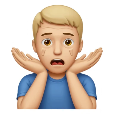 guy choking himself with two hands looks like emoji  sticker