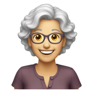 laughing lady sticker