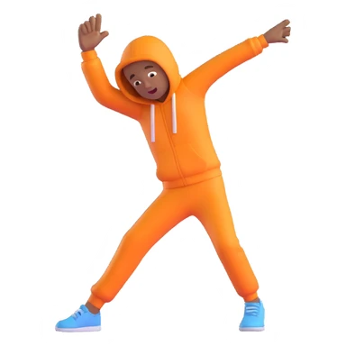 cartoon person dabbing, energetic sticker
