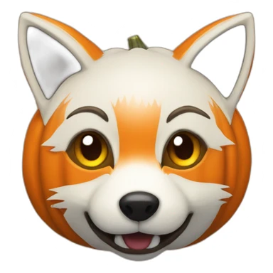 fox jackolantern sticker