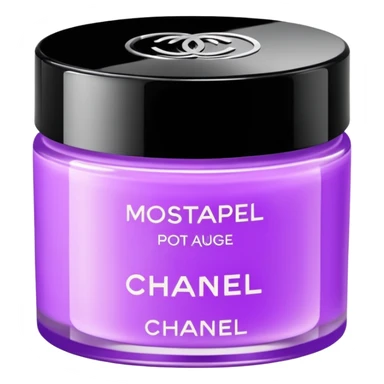 Pale purple body moisturizer cream pot with Chanel  sticker