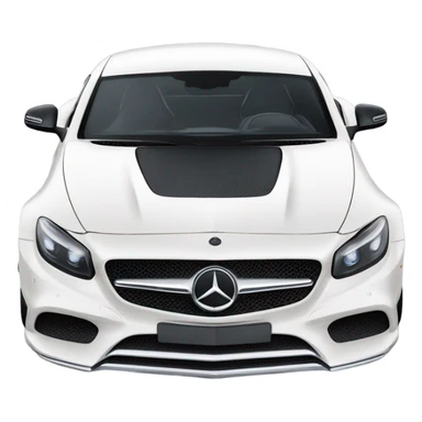 White Mercedes Benz amg sticker