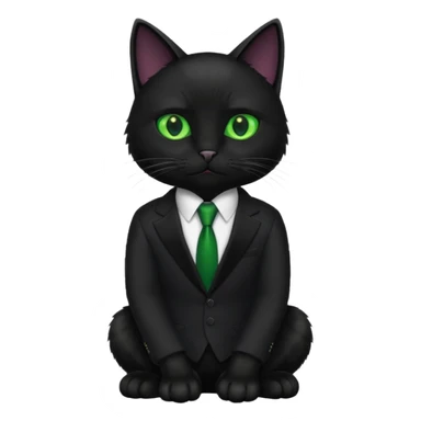 𝐛𝐥𝐚𝐜𝐤 𝐜𝐚𝐭 𝐰𝐢𝐭𝐡 𝐚 𝐬𝐮𝐢𝐭 𝐛𝐮𝐭 𝐬𝐢𝐭𝐭𝐢𝐧𝐠 sticker