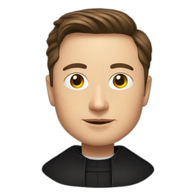 Elon Musk as a priest sticker