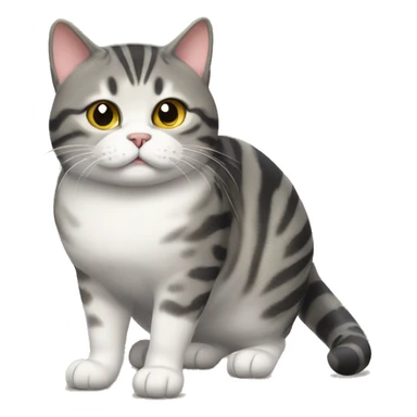 a fat mackerel tabby cat sticker