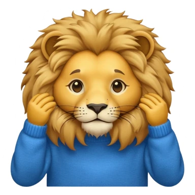 lion wearing  jumper sticker