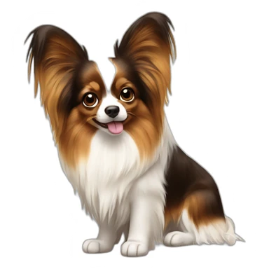 Papillon dog breed sticker