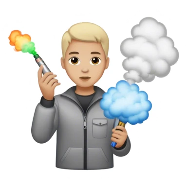 Main qui tient un fumigène  sticker