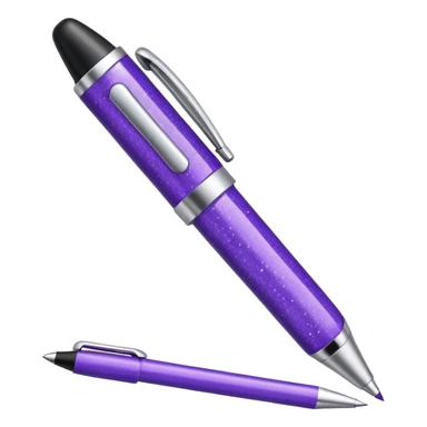 Purple Glitter office tools sticker