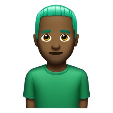 frank ocean with green hair  sticker