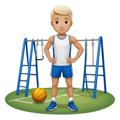 white sportsman in the playground sticker
