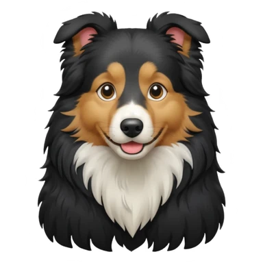 All Black collie  sticker
