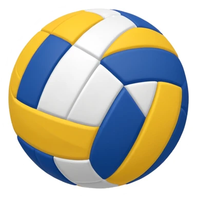 Pelota de voleibol BLANCO CON AZUL Y AMARILLO LOS 3 COLORES sticker